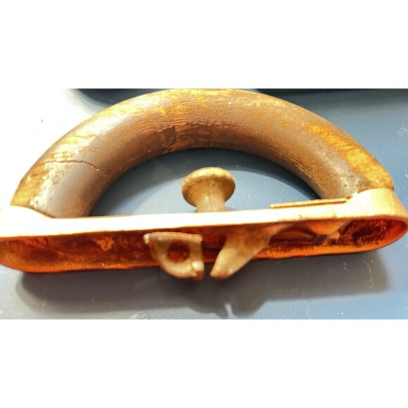 ANTIQUE Colebrookdale Iron 1 Detachable Wood Handle - Boyertown, PA  Letter C, - Picture 5 of 13